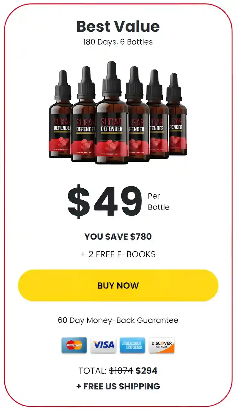 Sugar Defender buy now 6 bottles